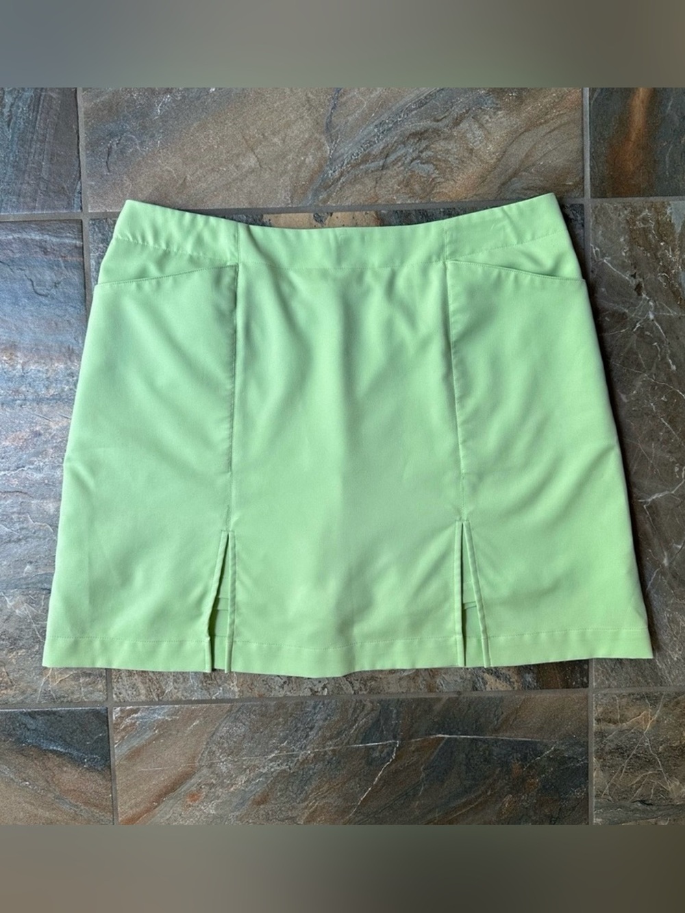 Kate Lord Green Split Hem Golf Skort Women's Size 12 Tennis Golf Skirt